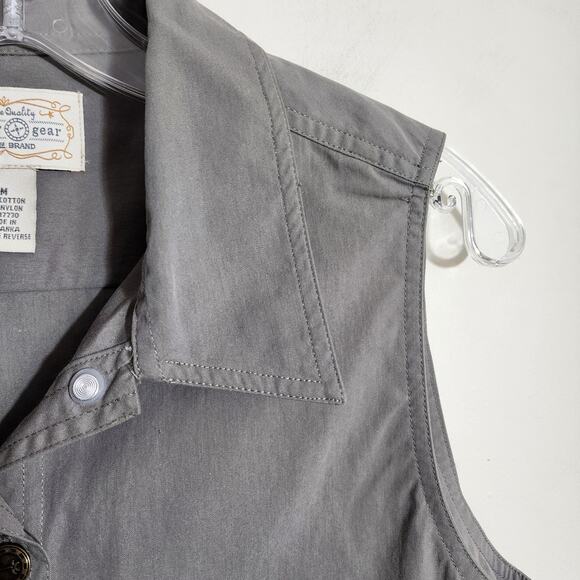 Vintage Cherokee Travel Gear safari button front cargo pocket vest womans size M - Picture 10 of 11